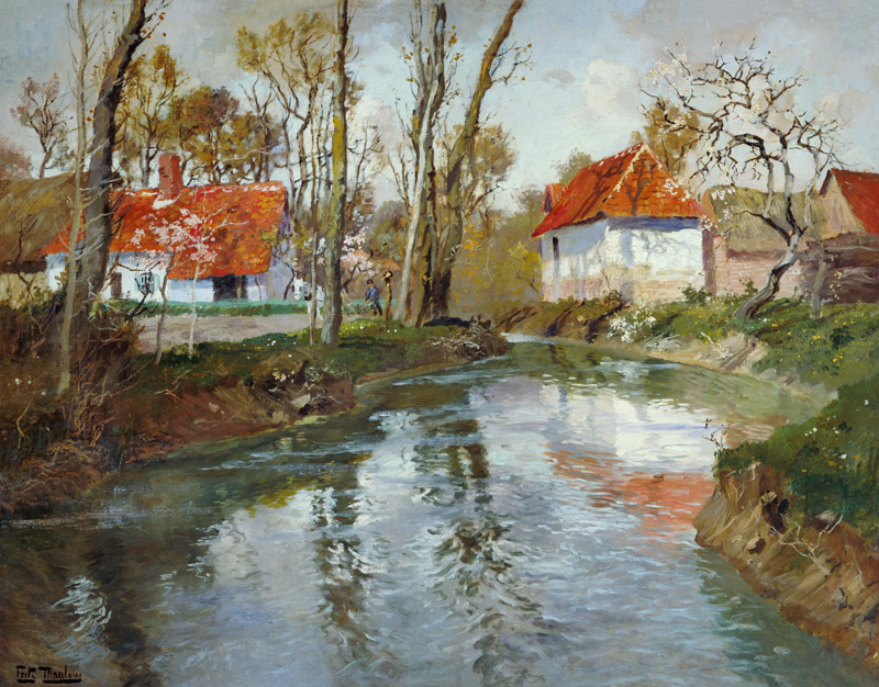 The rivulet Laita in Quimperle od Frits Thaulow
