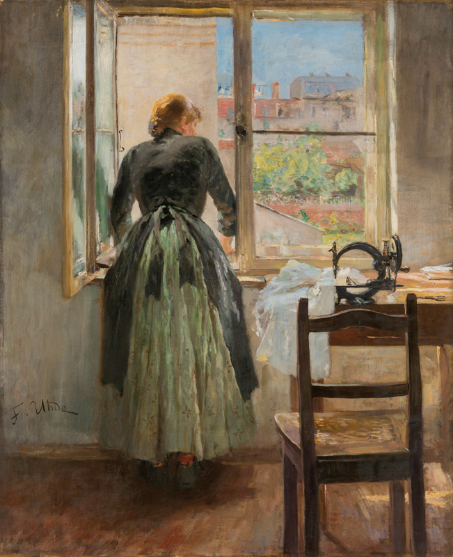 F.v.Uhde, Mädchen am Fenster od Fritz von Uhde