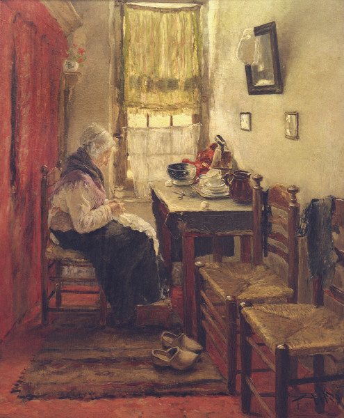 F.v.Uhde / Old People s Home / 1882 od Fritz von Uhde