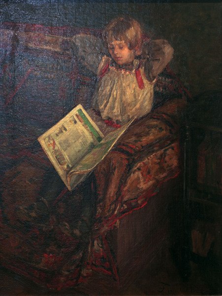 F.v.Uhde, Lesendes Mädchen od Fritz von Uhde