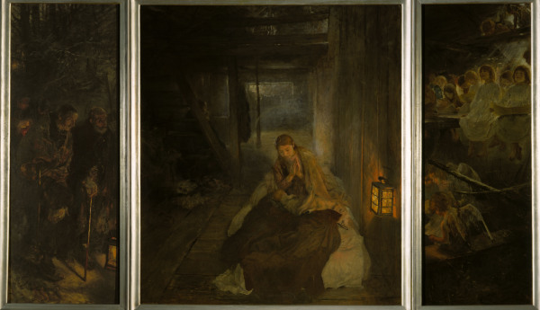 Holy Night / Triptych by Uhde / 1888/89 od Fritz von Uhde