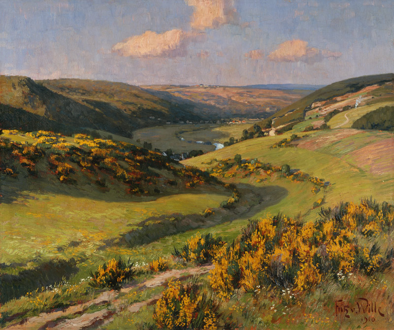 In the valley of Schleiden, Eifel od Fritz von Wille