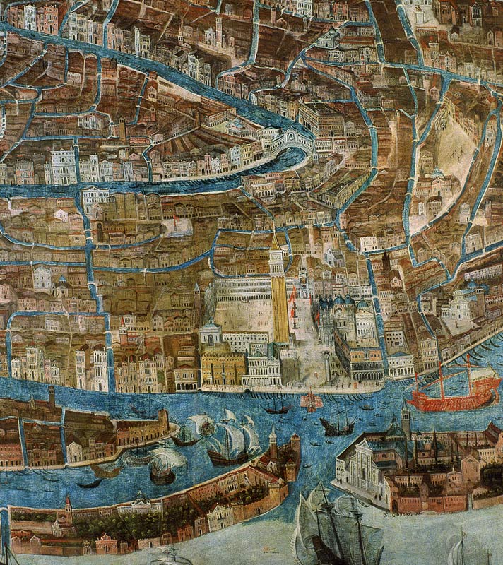 Map of Venice, first half of 17th century (detail of 64062) od G. Barzenti