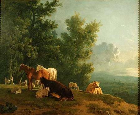 Horses and Cows in a Landscape od G. Gilpin