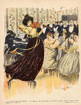 Satire of a salon musical evening from the back cover of ''Le Rire'', 17th December 1898