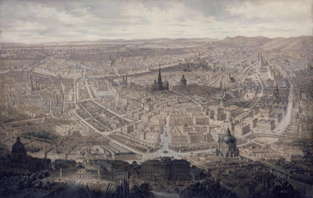View of Vienna, c.1860 (w/c on paper) od G. Veitto