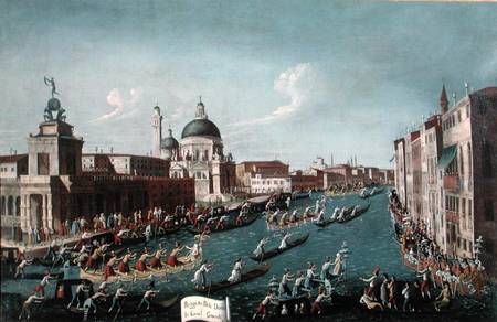 The Women's Regatta on the Grand Canal, Venice od Gabriele Bella