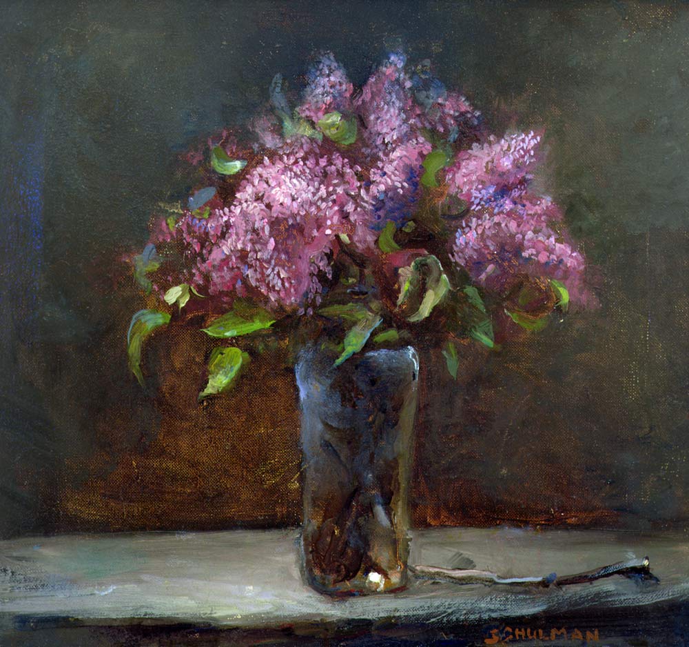 Lilacs (oil on canvas)  od Gail  Schulman