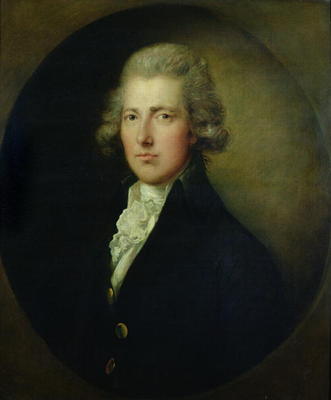 Portrait of William Pitt the Younger (1759-1806) (oil on canvas) od Gainsborough Dupont