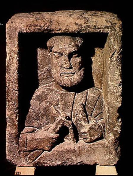 Stele depicting a cooper od Gallo-Roman