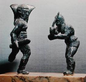 Two gladiators in combat