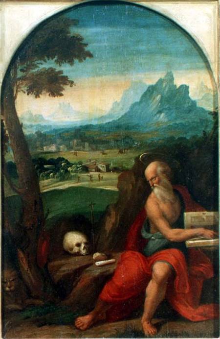 St. Jerome (panel) od Garofalo