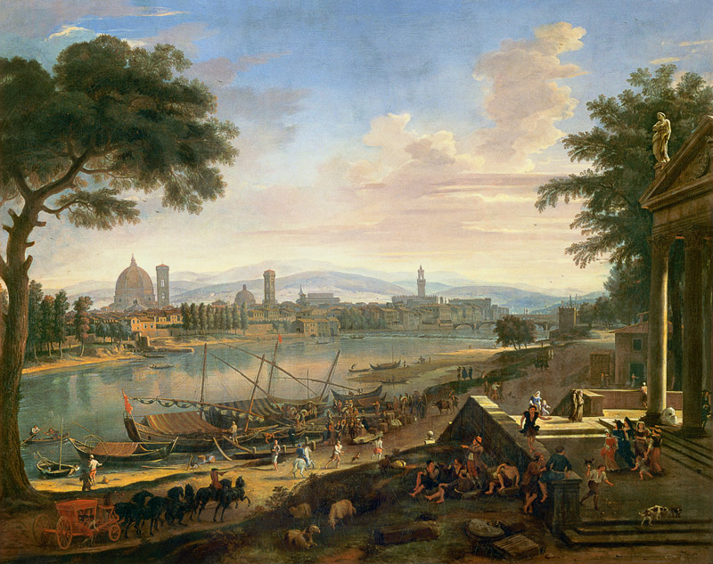 Ansicht von Florenz mit Pignone. od Gaspar Adriaens van Wittel
