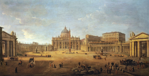 St. Peter's Basilica od Gaspar Adriaens van Wittel