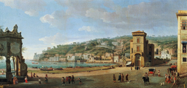 The Riviera of Chiaia at Naples od Gaspar Adriaens van Wittel