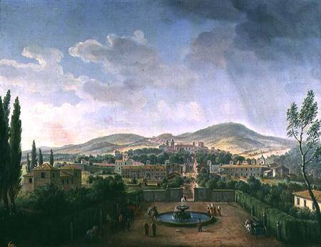 View of Marino od Gaspar Adriaens van Wittel