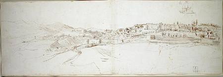 View of Urbino from the colle di San Donato od Gaspar Adriaens van Wittel