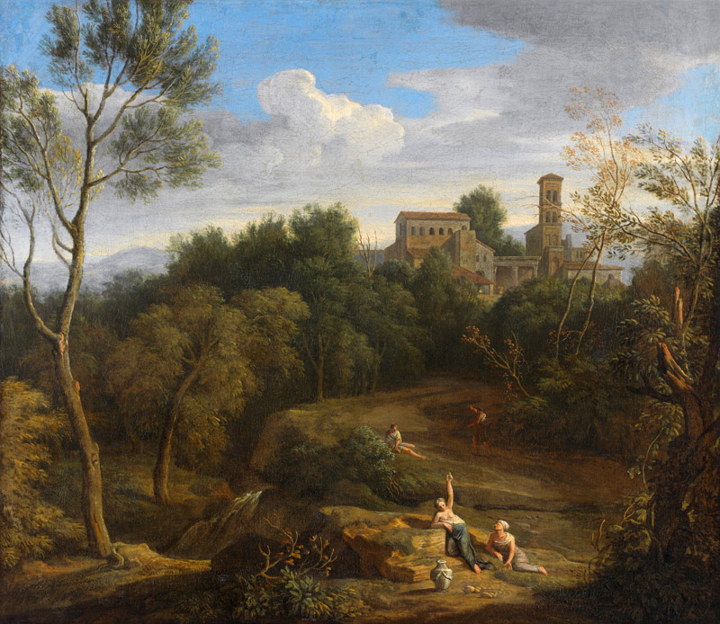 Italienische Landschaft. 3. Viertel 17. Jahrhundert od Gaspard Dughet