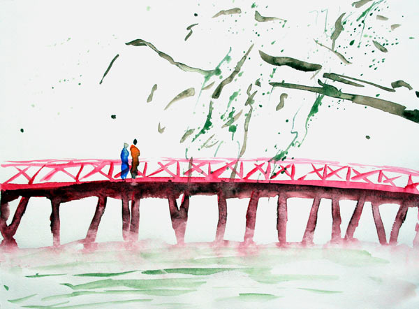 Brücke in Hanoi od Hans-Jürgen Gaudeck