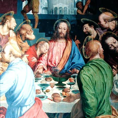 The Last Supper, detail of Christ od Gaudenzio G. de Vincio Ferrari