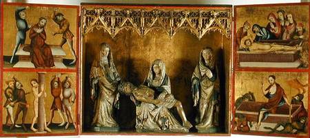 Altarpiece depicting the Lamentation and the Passion of Christ (Altar of St. Elizabeth Thuringia) od Gdansk School