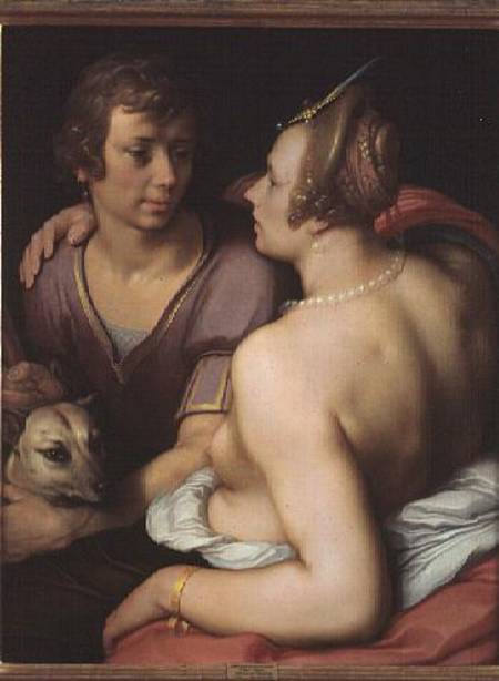 Venus and Adonis od (gen. van Haarlem) Cornelisz Cornelis