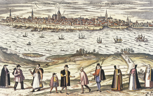 View of Rostock od Georg Braun