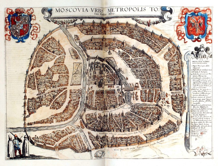 Map of Moscow od Georg Braun