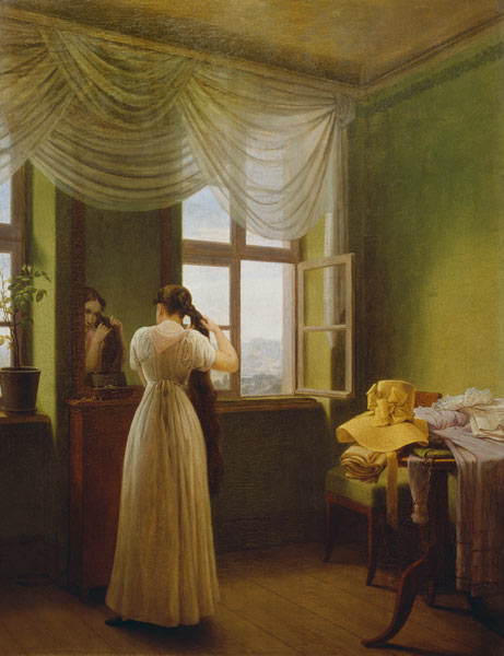 In front of the mirror od Georg Friedrich Kersting