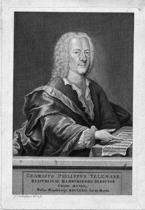 Portrait of Georg Philipp Telemann (1681-1767) od Georg Lichtensteger