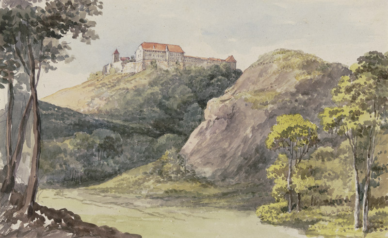View of the Wartburg od Georg Melchior Kraus