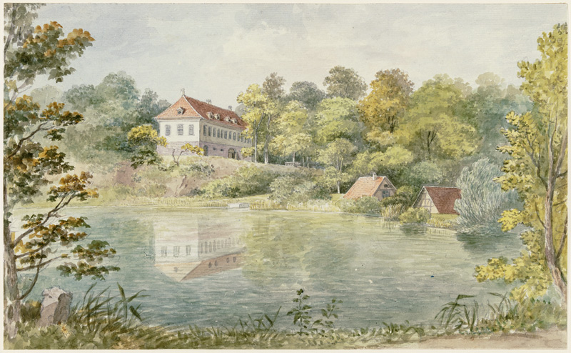 Das Waldhaus in Wilhelmstal bei Eisenach od Georg Melchior Kraus