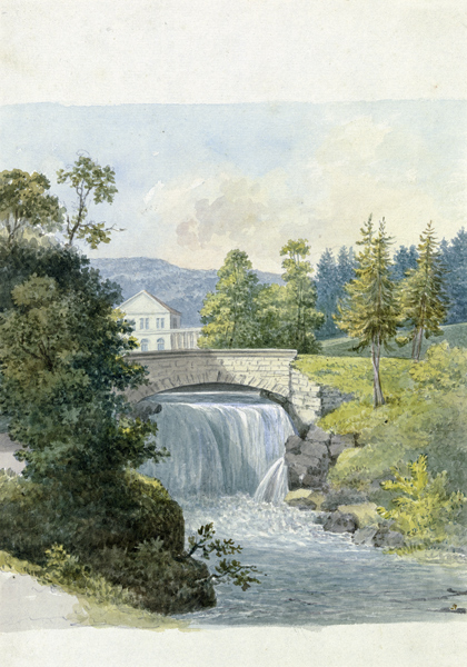 Wasserfall in Wilhelmstal bei Eisenach od Georg Melchior Kraus