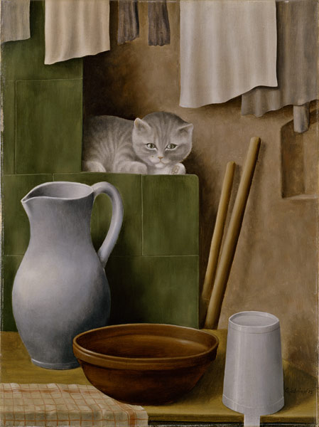 Quiet life with cat od Georg Schrimpf