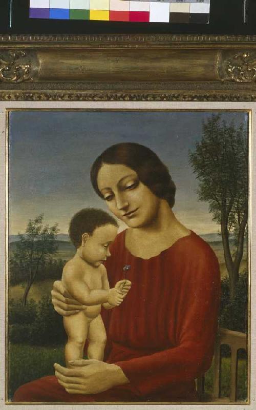 Landscape with mother and child. od Georg Schrimpf