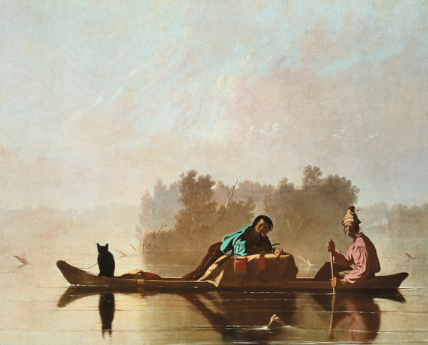 Fur Traders Descending the Missouri od George Caleb Bingham