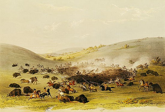 Buffalo Hunt, Surround, c.1832 od George Catlin