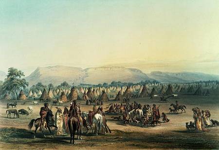 Camp of Piekann Indians od George Catlin