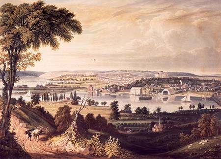 The City of Washington from beyond the Navy Yard, engraved by William James Bennett od George Cooke