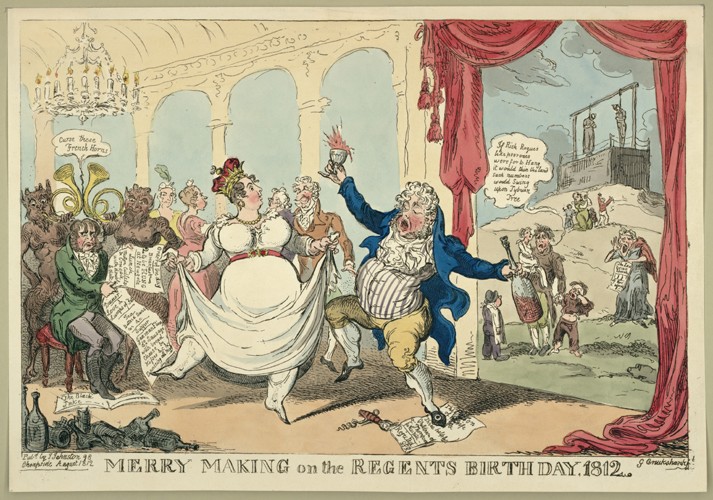Merry making on the regents birth day, 1812 od George Cruikshank