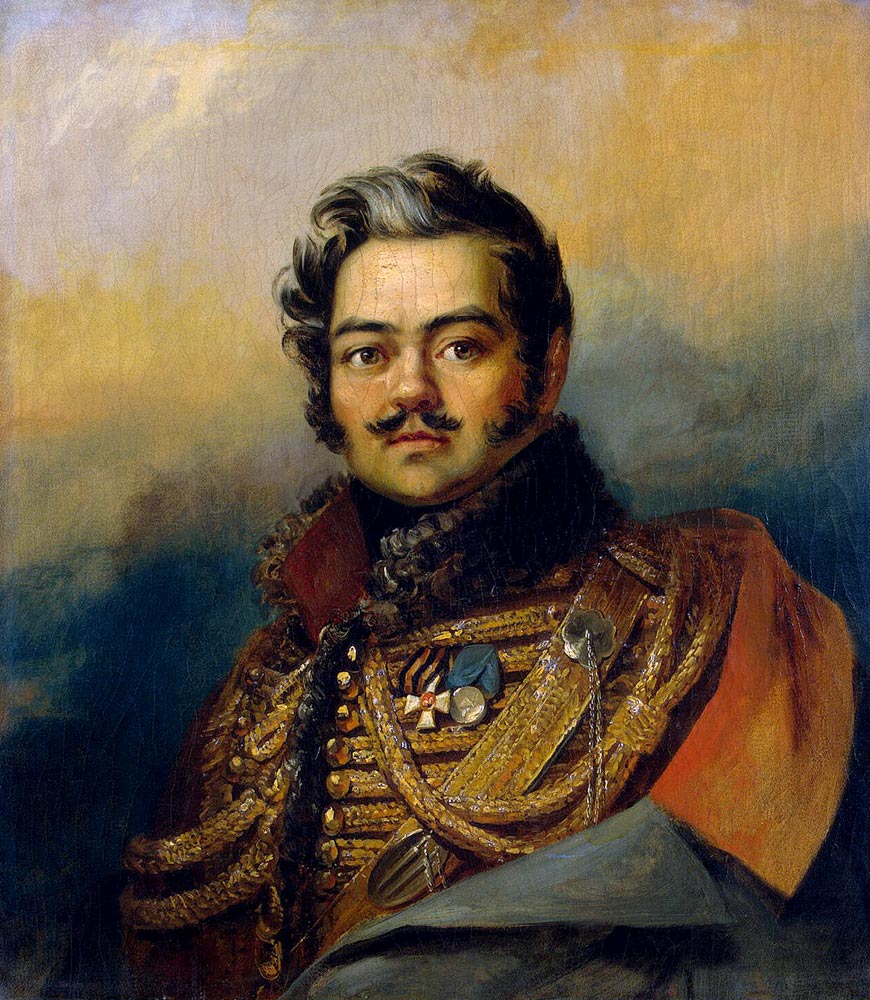 Portrait of Denis Davydov (1784-1839), soldier and poet od George Dawe