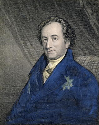 Portrait of Johann Wolfgang von Goethe (1749-1832) engraved by James Posselwhite (1798-1884) pub. by od George Dawe