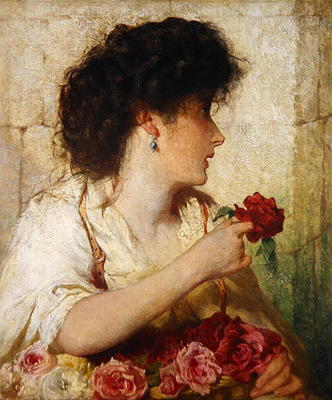 A Summer Rose, 1910 (oil on canvas) od George Elgar Hicks