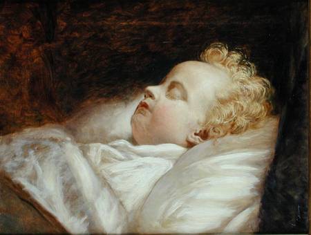 Young Frederick Asleep at Last c.1855 od George Elgar Hicks