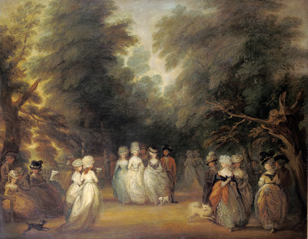 Ladies at the promenade in the piece of James park London. od George Frost