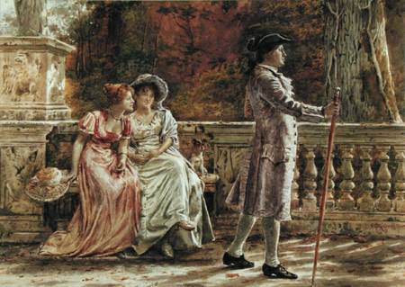 Making an Impression (pencil and w/c on paper) od George Goodwin Kilburne