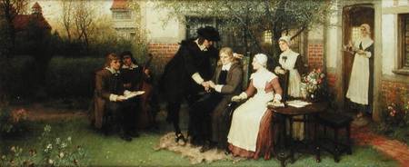 Andrew Marvell (1621-78) visiting his Friend John Milton (1608-74) od George Henry Boughton