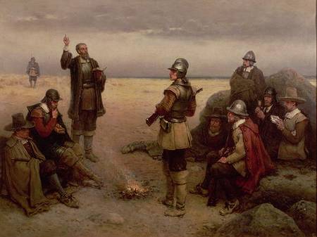 The Landing of the Pilgrim Fathers od George Henry Boughton