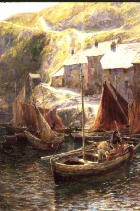 Fishing Boats, Polperro, Cornwall od George Hillyard Swinstead