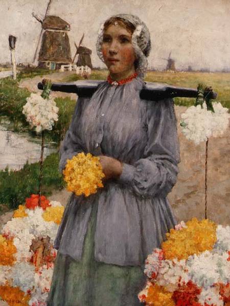 A Dutch Flower Girl od George Hitchcock